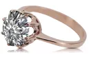 Réglage Or rose 14 carats vintage d'origine Anneau Vintage vrc157r