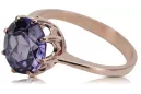 Anneau Bijoux vintage Alexandrite Or rose 14 carats vintage d'origine vrc157r