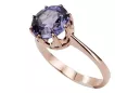 Anneau Bijoux vintage Alexandrite Or rose 14 carats vintage d'origine vrc157r