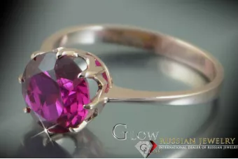 Ring Vintage craft Ruby Original Vintage 14K Rose Gold vrc157r