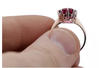 Ring Vintage craft Ruby Original Vintage 14K Rose Gold vrc157r