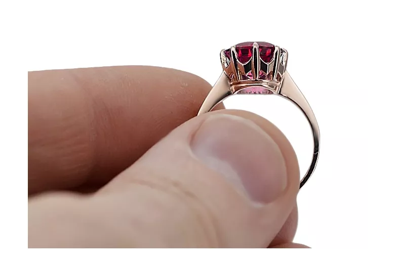 Ring Vintage craft Ruby Original Vintage 14K Rose Gold vrc157r