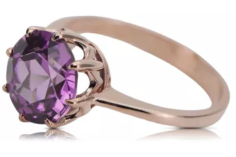 Original Vintage 14K Rose Gold Amethyst Ring Vintage vrc157r