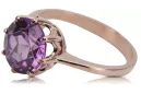 Originales Vintage-Roségold aus 14 Karat Amethyst Ring Vintage Stil vrc157r