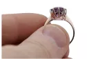 Vintage Anneau Améthyste Or rose 14 carats vintage d'origine vrc157r