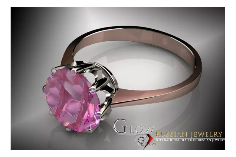 Originales Vintage-Roségold aus 14 Karat Amethyst Ring Vintage Stil vrc157r