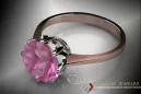 Vintage Anneau Améthyste Or rose 14 carats vintage d'origine vrc157r