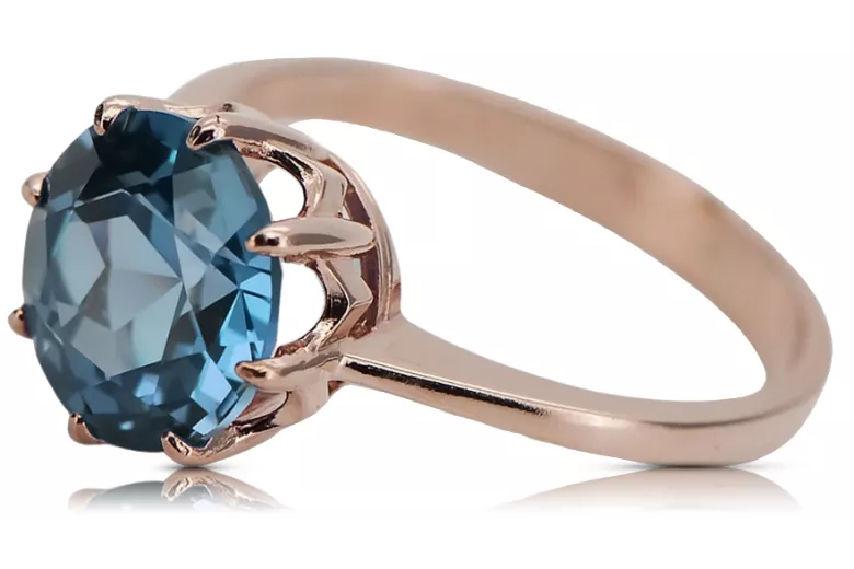 Ring Aquamarine Original Vintage 14K Rose Gold Vintage craft vrc157r