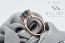 Aquamarin Originales Vintage-Roségold aus 14 Karat Ring Vintage vrc157r