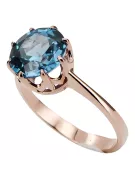 Ring Aquamarine Original Vintage 14K Rose Gold Vintage craft vrc157r