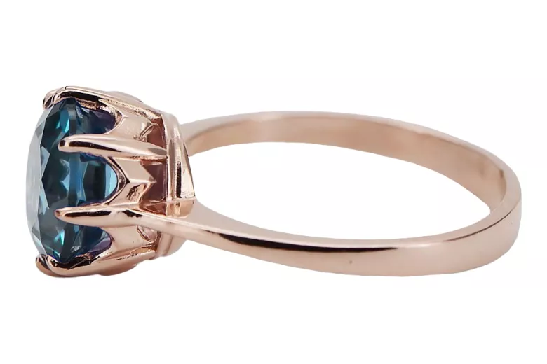 Ring Aquamarine Original Vintage 14K Rose Gold Vintage craft vrc157r