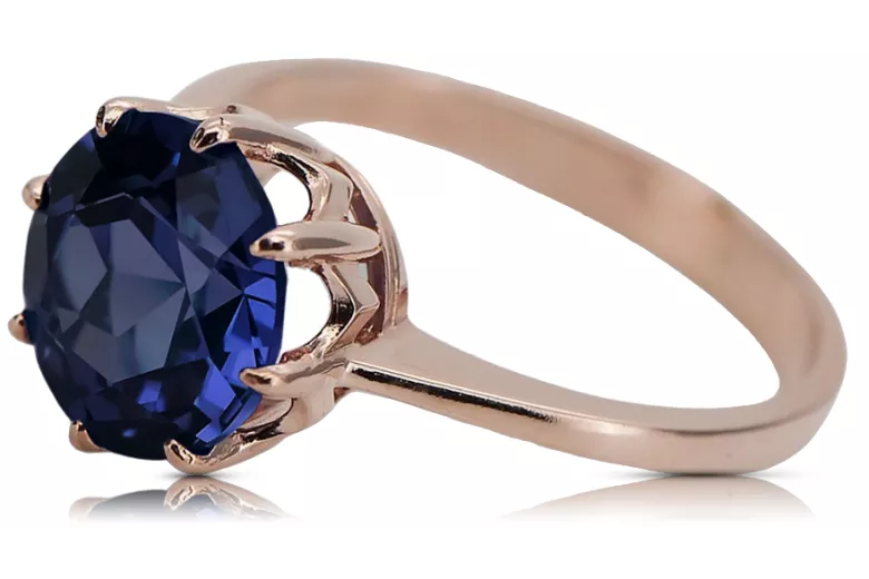Original Vintage 14K Rose Gold Sapphire Ring Vintage vrc157r