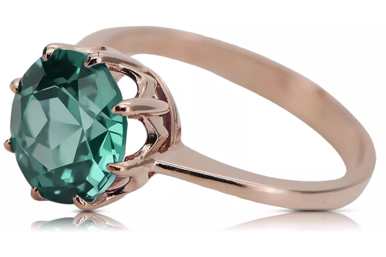 Vintage Jewlery Ring Emerald Original Vintage 14K Rose Gold vrc157r