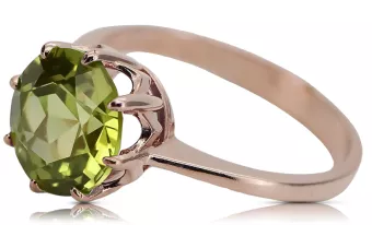 Geltonasis peridotas originalus 14k rožinio aukso vintage VRC157R