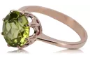 Inel Stil Vintage Peridot galben Original vintage din aur roz de 14k vrc157r