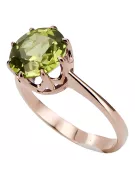 Geltonasis peridotas originalus 14k rožinio aukso vintage VRC157R