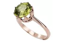 Ring Vintage craft Yellow Peridot Original Vintage 14K Rose Gold vrc157r