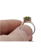 Geltonasis peridotas originalus 14k rožinio aukso vintage VRC157R