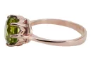 Geltonasis peridotas originalus 14k rožinio aukso vintage VRC157R