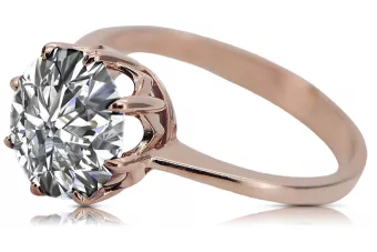 Vintage Jewlery Ring Zircon Original Vintage 14K Rose Gold vrc157r