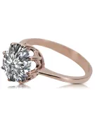 Vintage Jewlery Ring Zircon Original Vintage 14K Rose Gold vrc157r