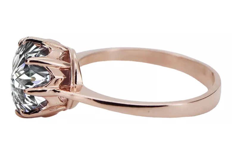 Vintage Jewlery Ring Zircon Original Vintage 14K Rose Gold vrc157r