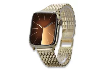 السوار الذهبي 14k 585 ساعة للرجل Apple watch mbw013apple