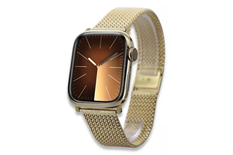 Aukso apyrankė 14k 585 vyrams Apple watch mbw014apple