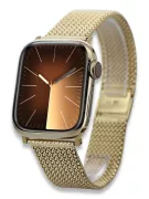 Yellow 14k gold man's Apple watch bracelet mbw014apple