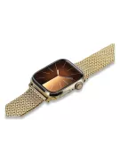 Yellow 14k gold man's Apple watch bracelet mbw014apple