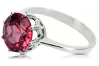 Vintage Jewlery Ring Ruby Sterling silver 925 vrc157s