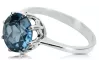 Ring Aquamarine Sterling silver 925 Vintage style vrc157s