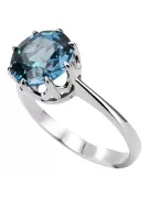 Ring Aquamarine Sterling silver 925 Vintage style vrc157s