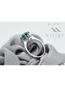 Ring Vintage style Emerald Sterling silver 925 vrc157s