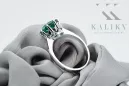 Ring Vintage style Emerald Sterling silver 925 vrc157s