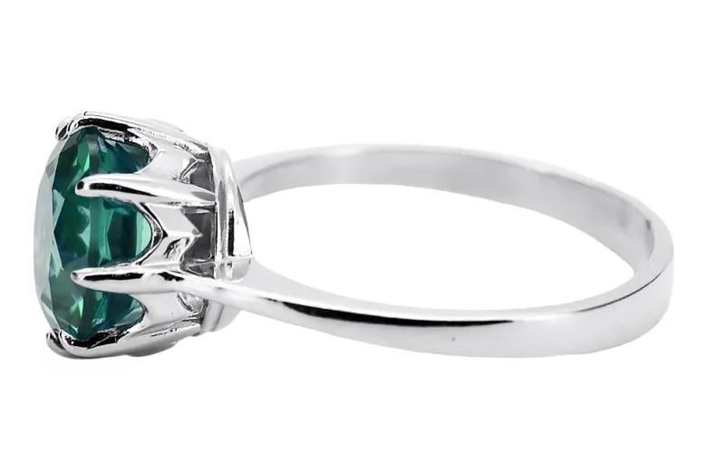 Ring Vintage style Emerald Sterling silver 925 vrc157s