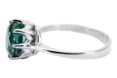 Ring Vintage style Emerald Sterling silver 925 vrc157s