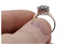 Ring Vintage Zircon Sterling silver rose gold plated vrc157rp