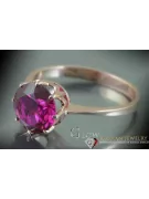 Vintage craft Ring Ruby Sterling silver rose gold plated vrc157rp