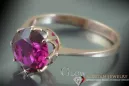 Vintage craft Ring Ruby Sterling silver rose gold plated vrc157rp