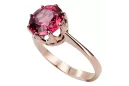 Vintage craft Ring Ruby Sterling silver rose gold plated vrc157rp