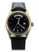 Gold men's watch Geneve ★ zlotychlopak.pl ★ Gold purity 585 333 Low Price!