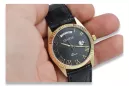 Reloj Geneve de Mujeres de Oro Amarillo 14k Oro MW013YD2BC Dial negro