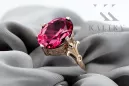 Originales Vintage-Roségold aus 14 Karat Rubinrot Ring Vintage vrc369r