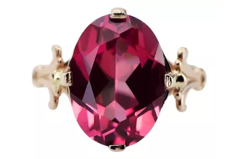 Вінтаж вироби Каблучка Рубін Оригінальне вінтажне рожеве золото 14 карат vrc369r