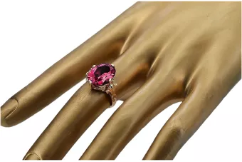 Rubino žiedas Originalus 14k rožinio aukso vintage daiktas