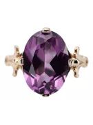 Ring Vintage Stil Amethyst Originales Vintage-Roségold aus 14 Karat vrc369r