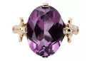 Ring Vintage Stil Amethyst Originales Vintage-Roségold aus 14 Karat vrc369r