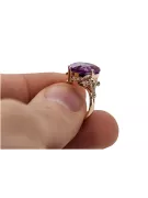 Ring Vintage Stil Amethyst Originales Vintage-Roségold aus 14 Karat vrc369r