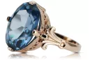 Ring Vintage craft Aquamarine Original Vintage 14K Rose Gold vrc369r